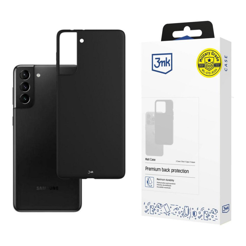 3MK Matt Case vāciņš Samsung Galaxy S21+ Plus 5G, melns