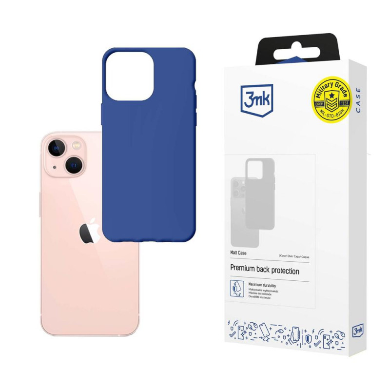 3MK Matt Case Apple iPhone 14 viedtālruņa maciņš, zils (blueberry)