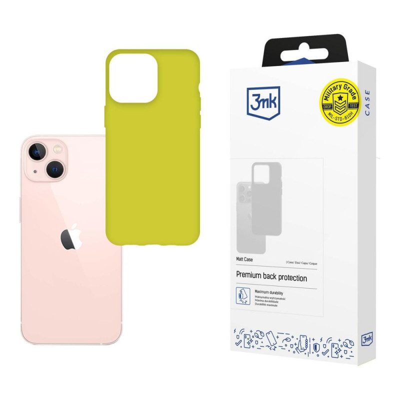 3MK Matt Case Apple iPhone 14 viedtālruņa maciņš, laima zaļš