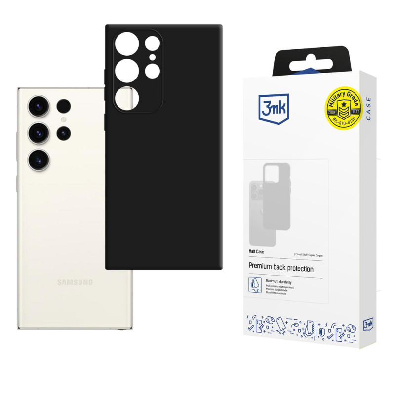 3MK Matt Case Samsung Galaxy S23 Ultra, melns