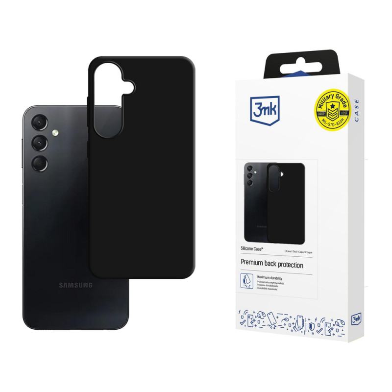 3MK Silicone Case Samsung Galaxy A24 4G, melns