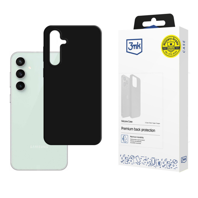 3MK Silicone Case Samsung Galaxy S23 FE, melns