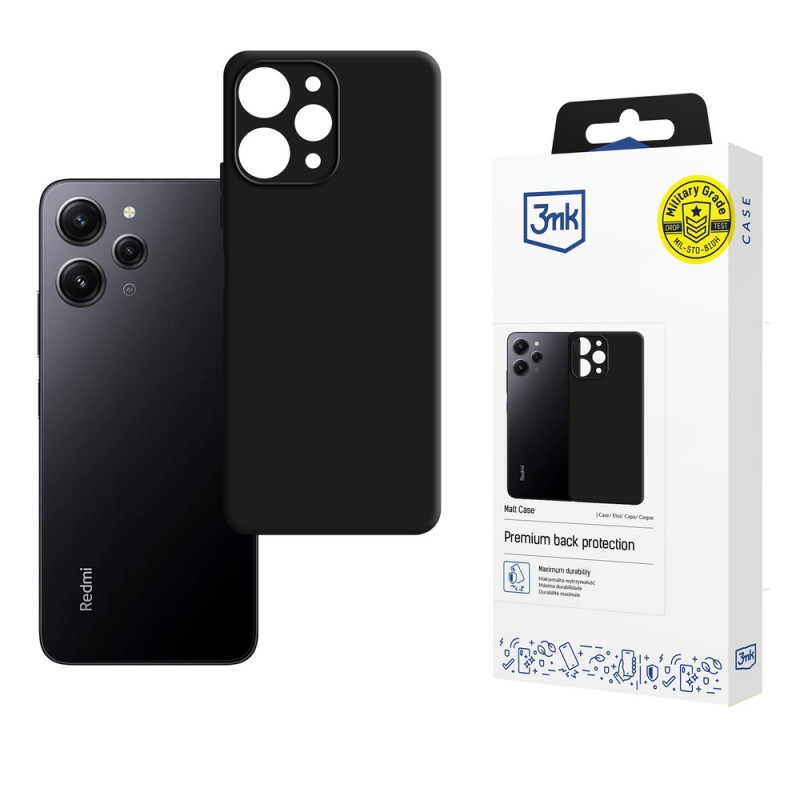 3MK Matt Case vāciņš Xiaomi Redmi 12, melns