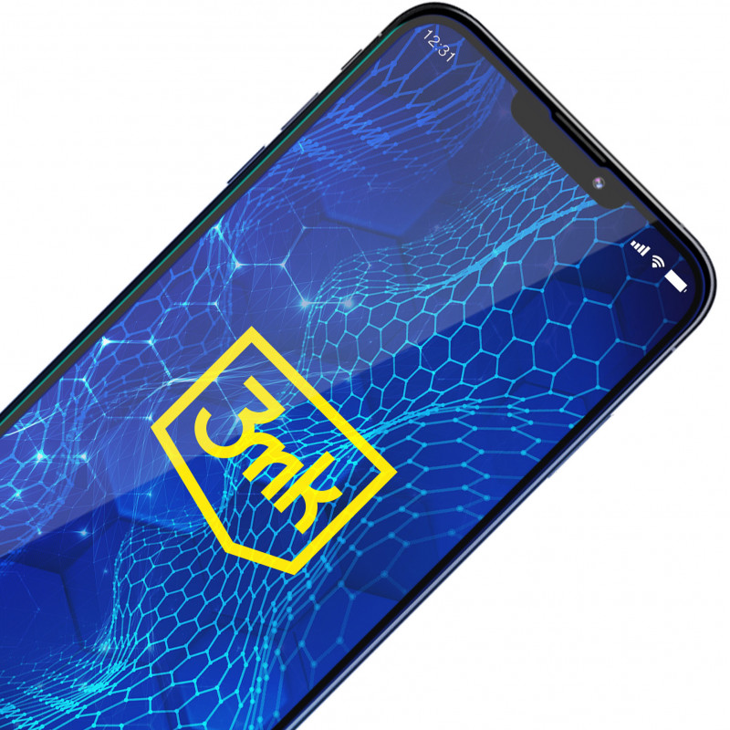 3MK HardGlass Max Lite rūdītā stikla ekrāna aizsargs Samsung Galaxy M55, melns