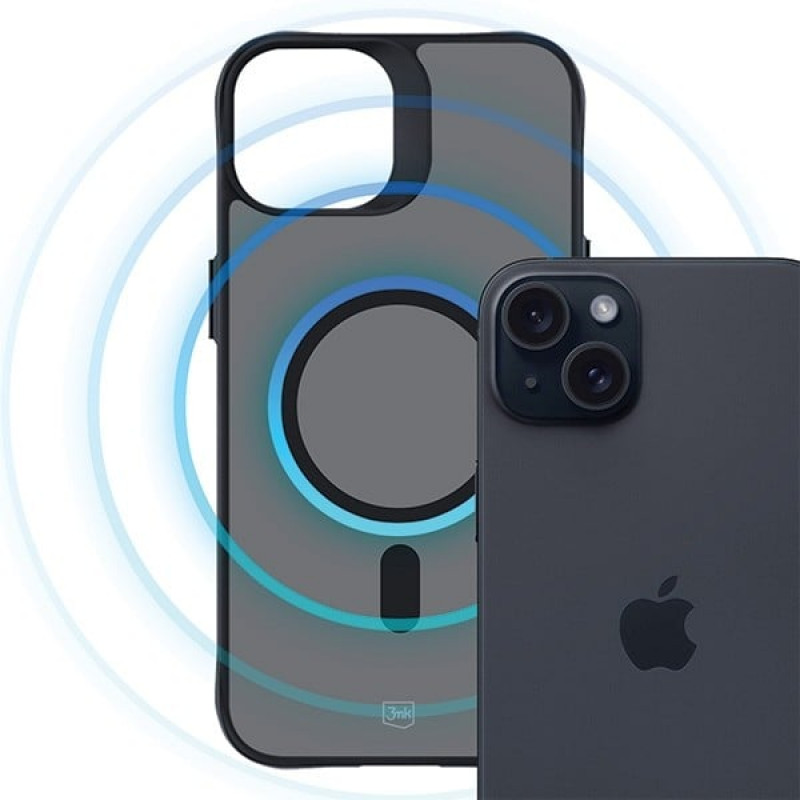 3MK Smoke MagCase ar MagSafe Apple iPhone 15 Plus, daļēji caurspīdīgs (156048-0)