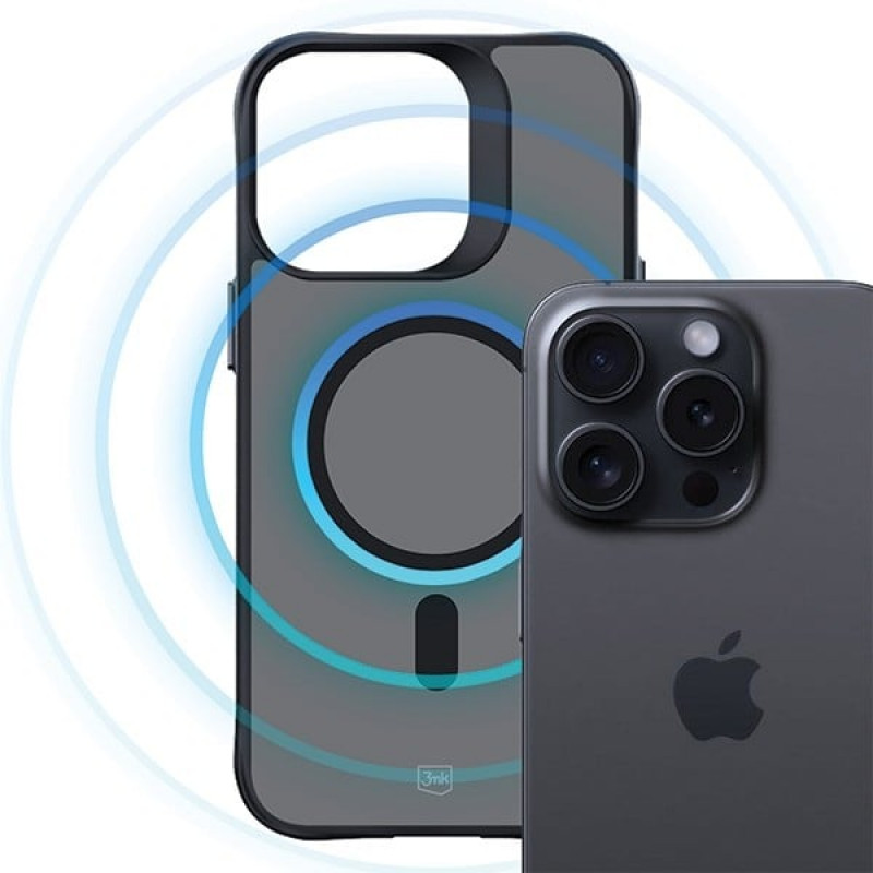 3MK Smoke MagCase ar MagSafe Apple iPhone 15 Pro, daļēji caurspīdīgs