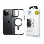 3MK Satin Armor MagCase ar MagSafe Apple iPhone 12 Pro Max, caurspīdīgs ar melnu rāmi