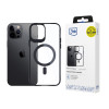 3MK Satin Armor MagCase ar MagSafe Apple iPhone 12 Pro Max, caurspīdīgs ar melnu rāmi