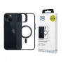 3MK Satin Armor MagCase ar MagSafe Apple iPhone 13 / 14, caurspīdīgs ar melnu rāmi (156075-0)