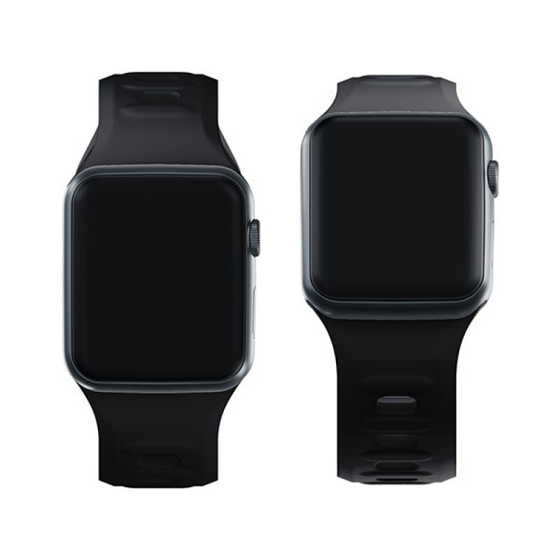 3mk silikona pulksteņa siksniņa Apple Watch 38/40/41 mm, melna