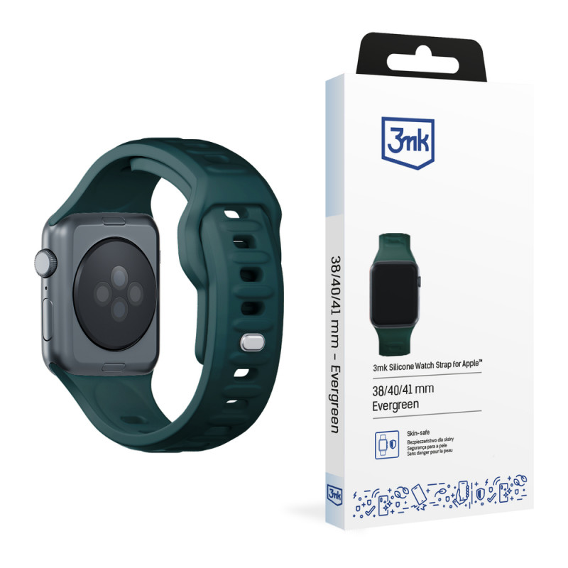 3mk silikona pulksteņa siksniņa Apple Watch 38/40/41 mm, evergreen