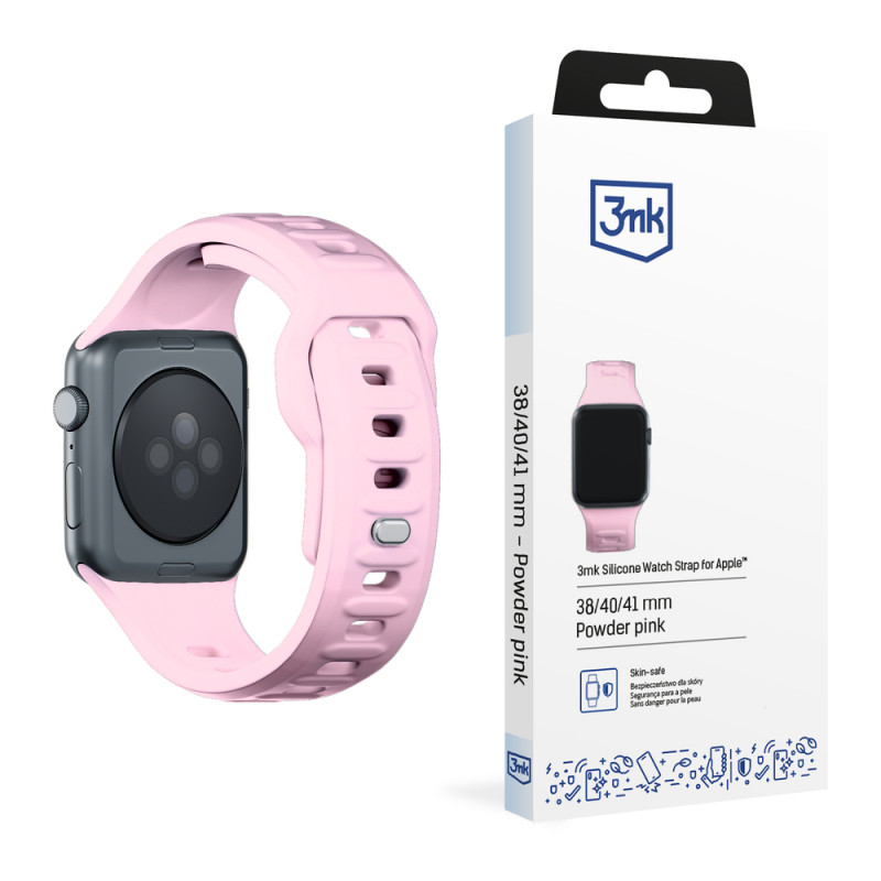 3mk silikona pulksteņa siksniņa Apple Watch 38/40/41 mm, pūdera rozā