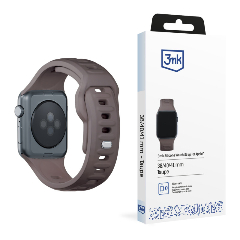 3mk silikona pulksteņa siksniņa Apple Watch 38/40/41 mm, taupe