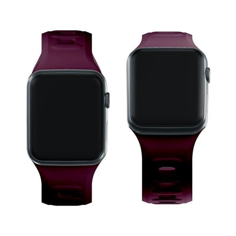3mk silikona pulksteņa siksniņa Apple Watch 42/44/45/49 mm, mulberry / burgundy