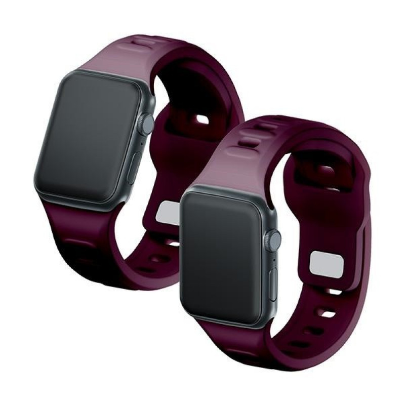 3mk silikona pulksteņa siksniņa Apple Watch 42/44/45/49 mm, mulberry / burgundy
