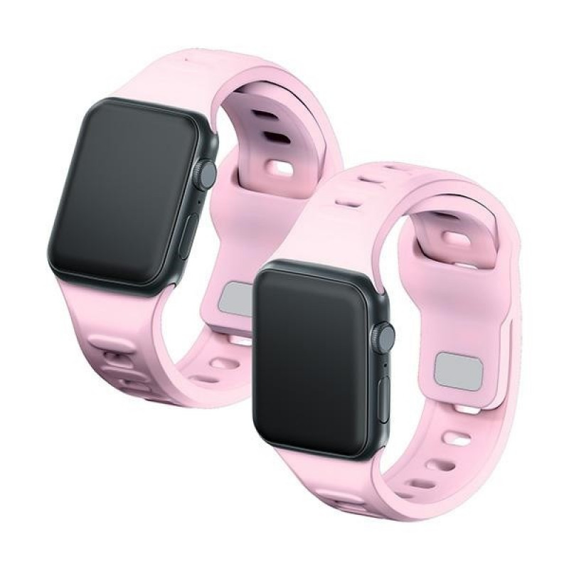 3mk silikona pulksteņa siksna Apple Watch 42/44/45/49 mm, pūderrozā