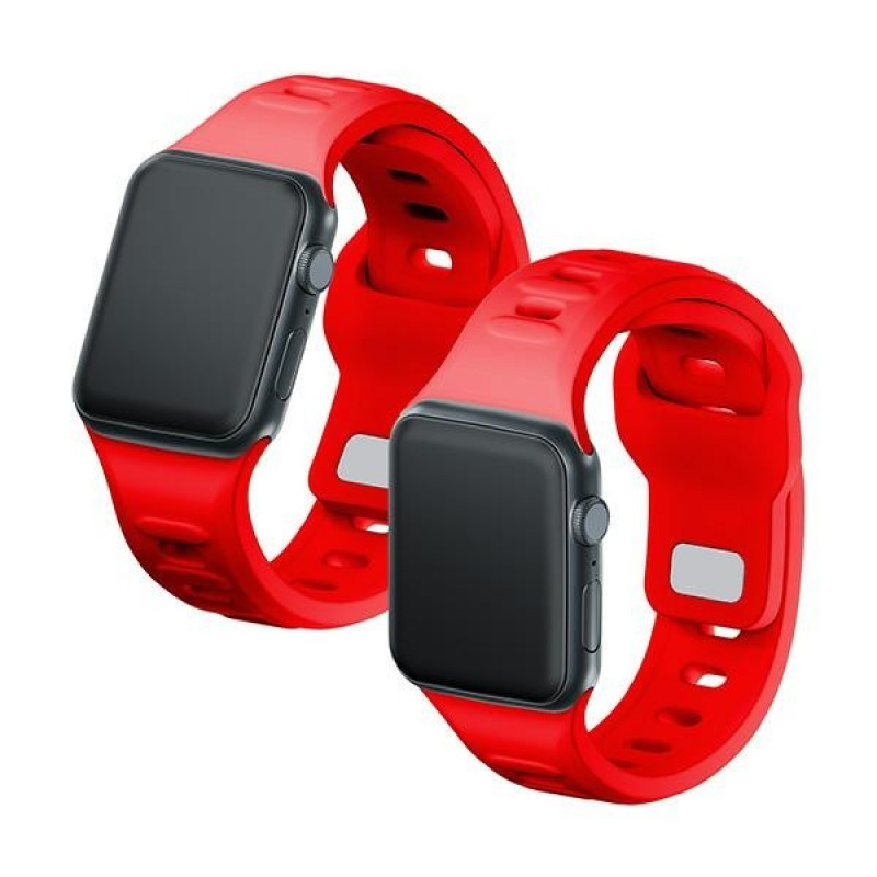 3mk silikona pulksteņa siksniņa Apple Watch 42/44/45/49 mm, sarkana
