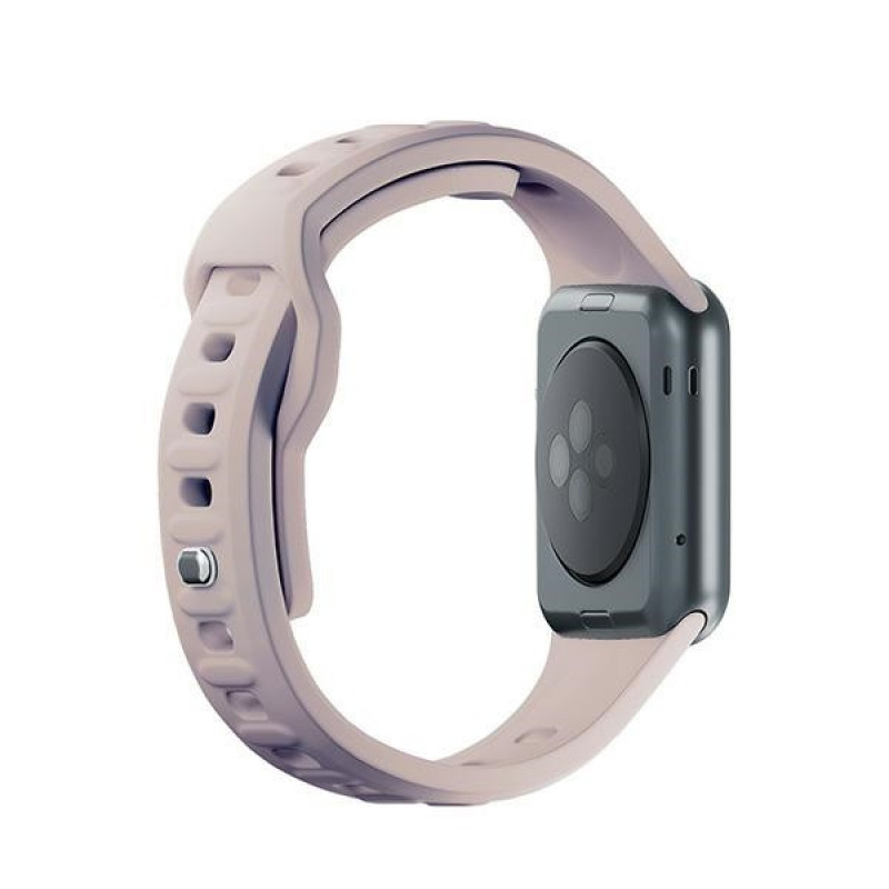 3mk silikona pulksteņa siksniņa Apple Watch 42/44/45/49 mm, rozā bēšā / latte