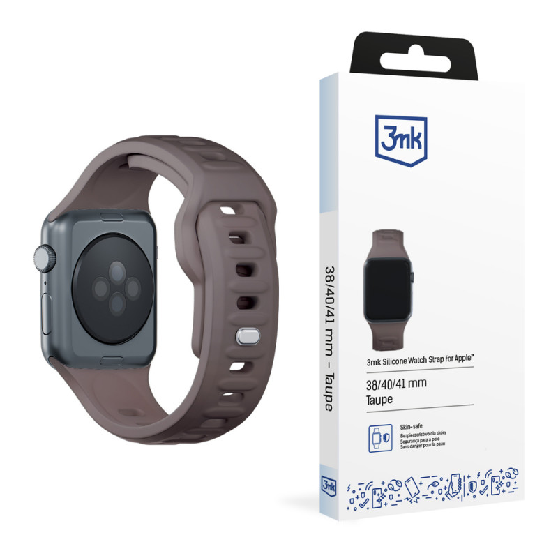 3mk silikona pulksteņa siksniņa Apple Watch 42/44/45/49 mm, taupe