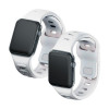 3MK silikona pulksteņa siksniņa Apple Watch 4/5/6/7/8/9/SE/Ultra, 42/44/45/49 mm, balta