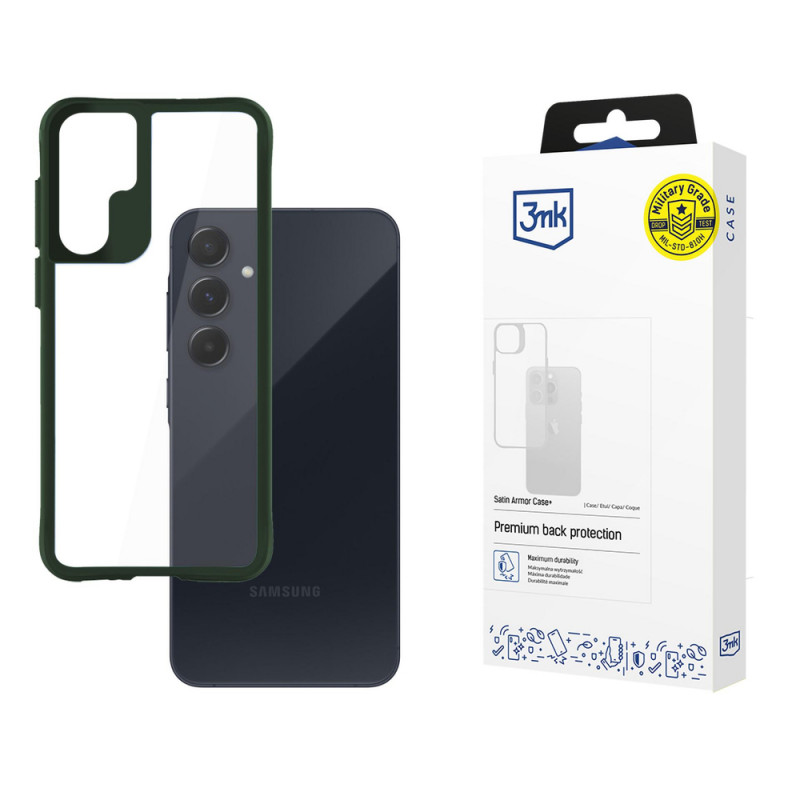 3MK Satin Armor Case+ Samsung Galaxy A55 5G, zaļš