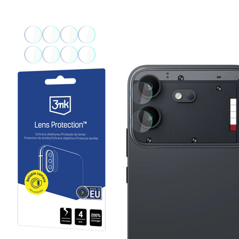 3MK Lens Protection Nothing Phone (4b) kameras objektīva aizsargplēve (4 gab.)