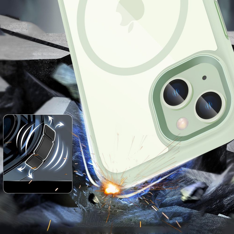Tech-Protect MagMat MagSafe Apple iPhone 15 vāciņš, zaļš/caurspīdīgs