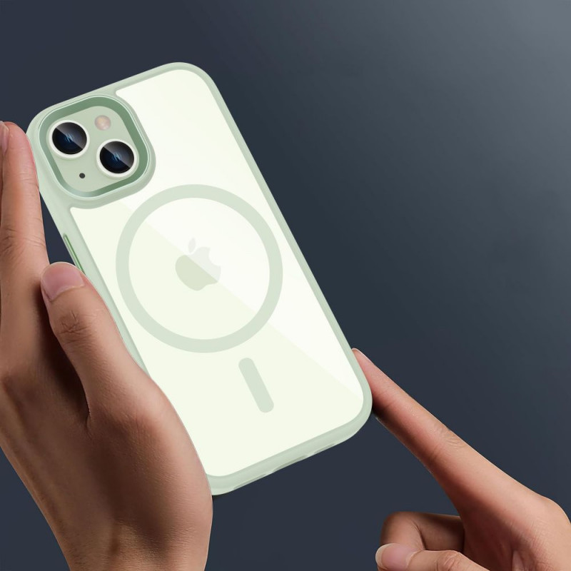 Tech-Protect MagMat MagSafe Apple iPhone 15 vāciņš, zaļš/caurspīdīgs
