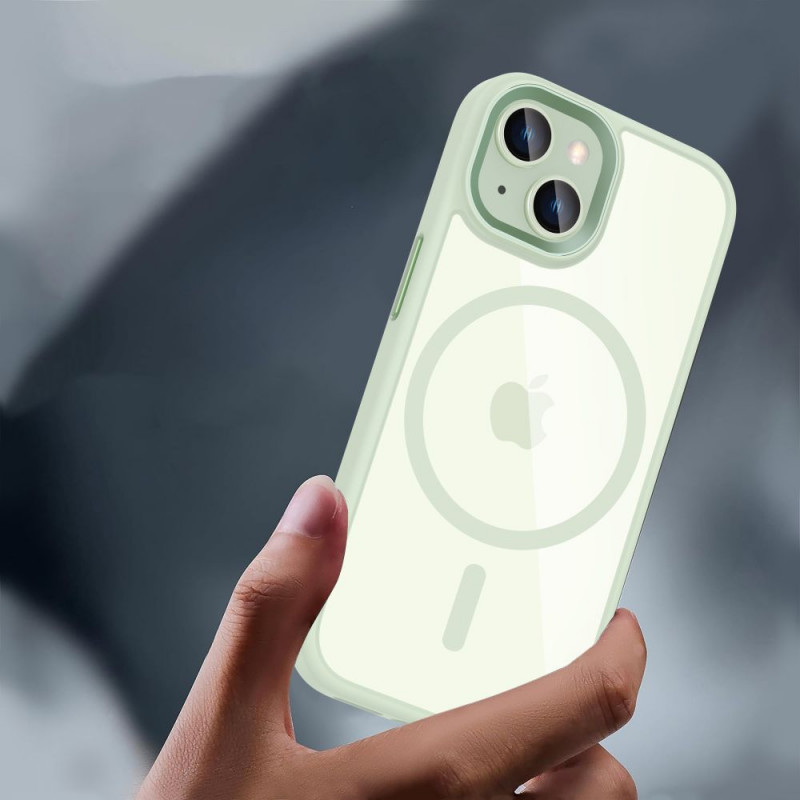 Tech-Protect MagMat MagSafe Apple iPhone 15 vāciņš, zaļš/caurspīdīgs