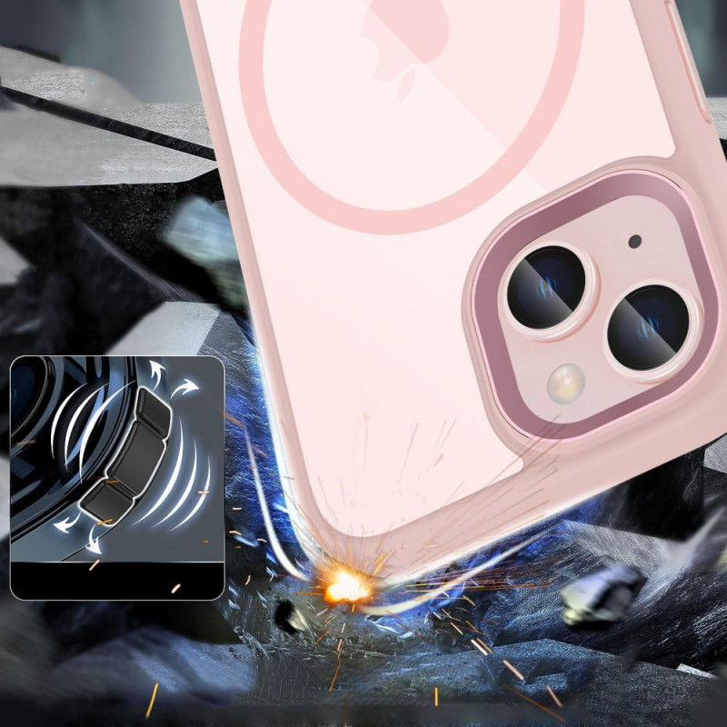 Tech-Protect MagMat MagSafe Apple iPhone 15 vāciņš, rozā/caurspīdīgs