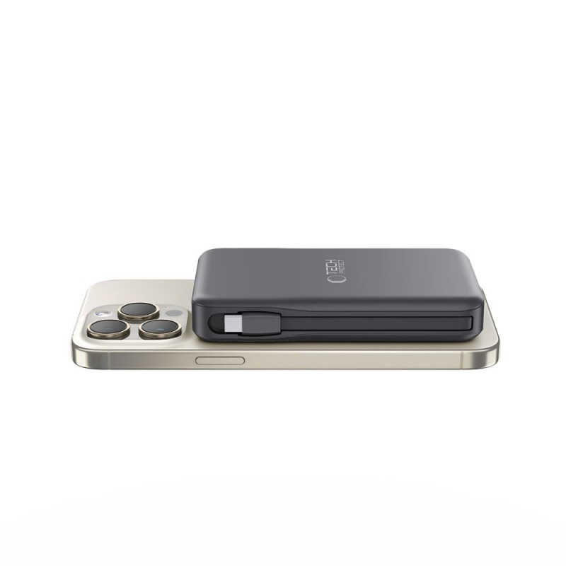 Tech-Protect PB31 LifeMag MagSafe pārnēsājamais akumulators 10000 mAh, 15 W, melns