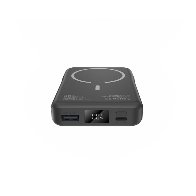 Tech-Protect PB31 LifeMag MagSafe pārnēsājamais akumulators 10000 mAh, 15 W, melns