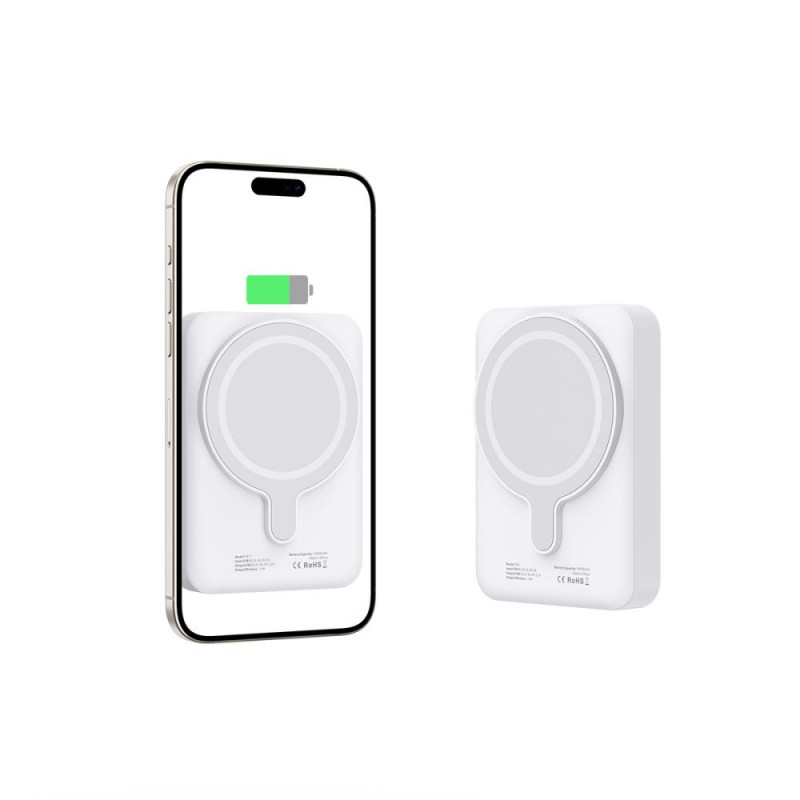 Tech-Protect PB11 LifeMag MagSafe pārnēsājamais akumulators 10000 mAh, 15 W, balts
