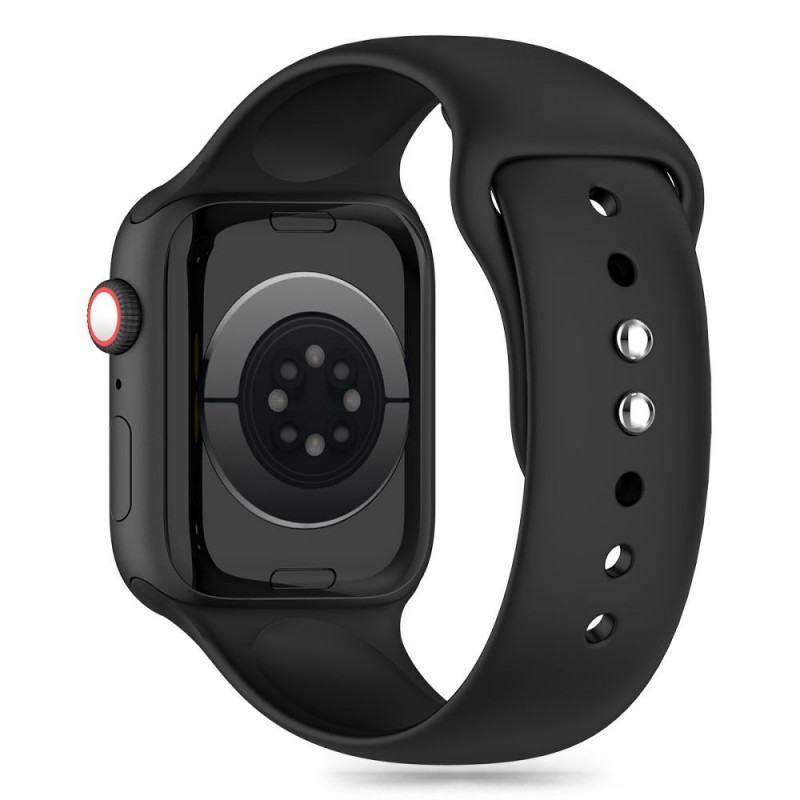 Tech-Protect silikona siksniņa Apple Watch 4/5/6/7/8/9/SE/10 (38/40/41/42 mm), melna
