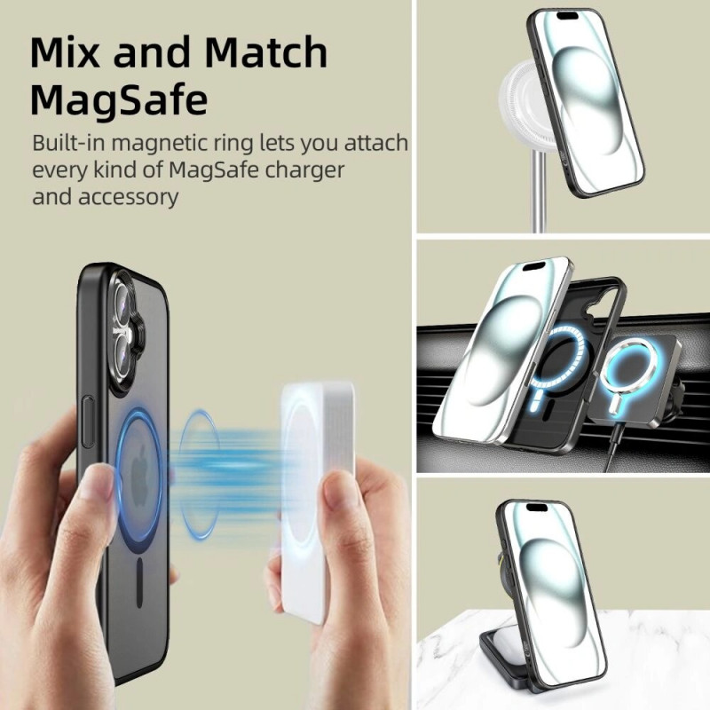 Tech-Protect MagMat MagSafe Apple iPhone 16 vāciņš, matēti melns