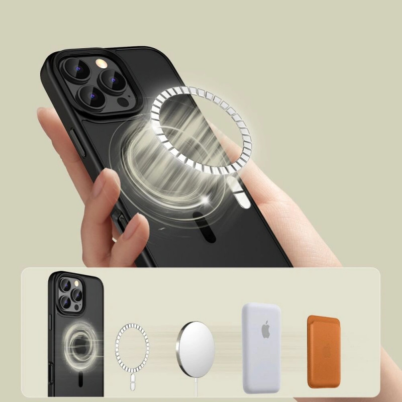 Tech-Protect MagMat MagSafe Apple iPhone 16 Pro Max vāciņš, matēti melns