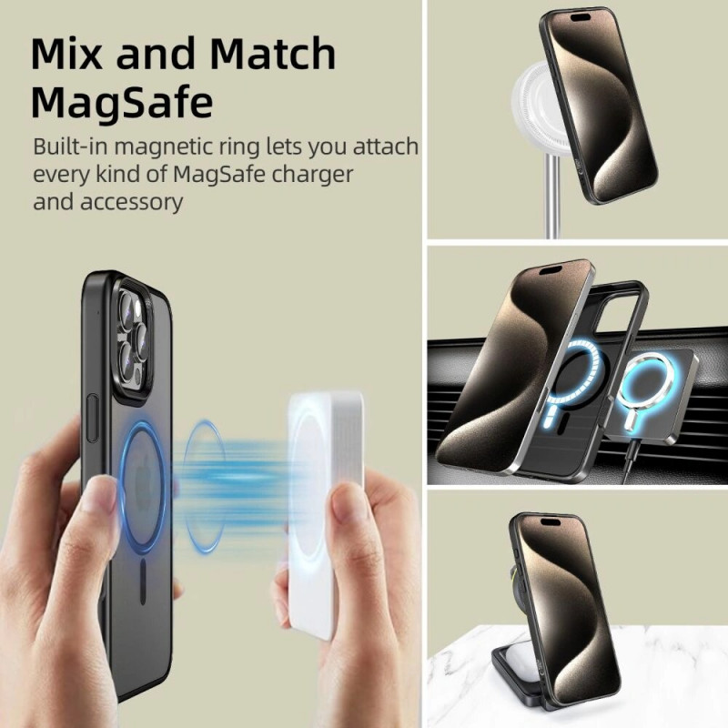 Tech-Protect MagMat MagSafe Apple iPhone 16 Pro Max vāciņš, matēti melns