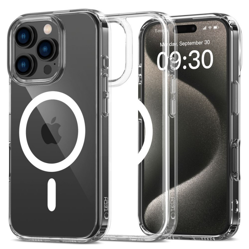 Tech-Protect Flexair Hybrid MagSafe apvalks Apple iPhone 16 Pro, caurspīdīgs