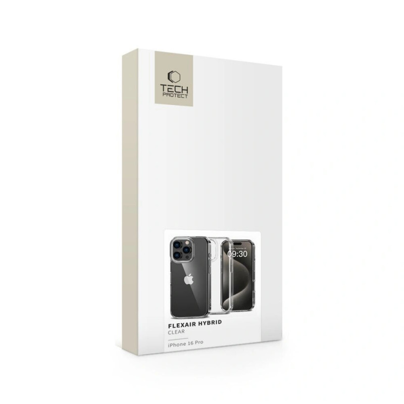 Tech-Protect Flexair Hybrid apvalks Apple iPhone 16 Pro, caurspīdīgs