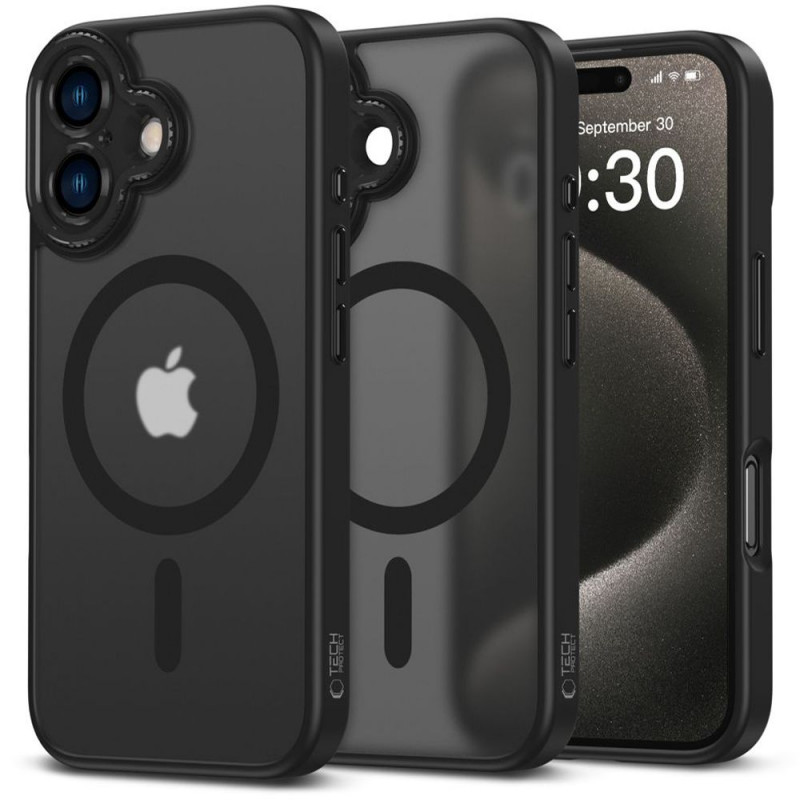 Tech-Protect MagCam MagSafe vāciņš Apple iPhone 16, matēti melns