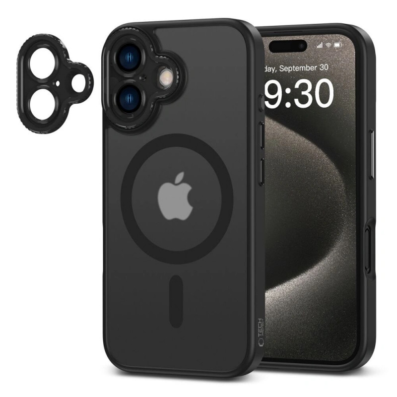 Tech-Protect MagCam MagSafe vāciņš Apple iPhone 16, matēti melns