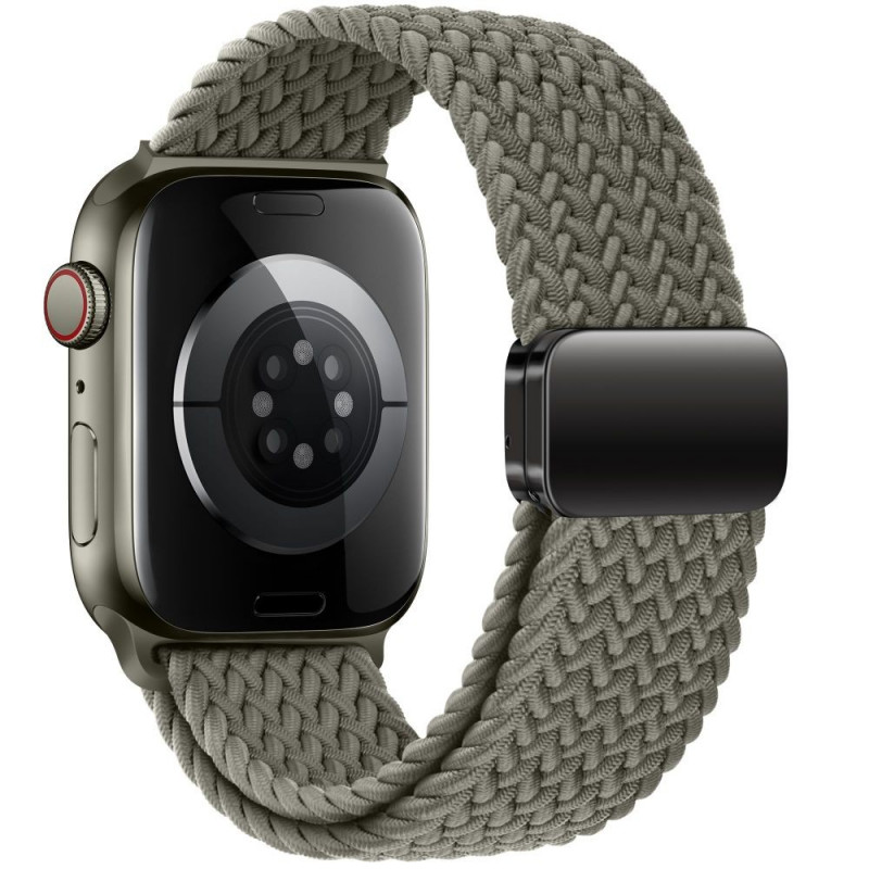 Tech-Protect Nylonmag siksniņa Apple Watch 4/5/6/7/8/9/SE/Ultra 1/2, 42/44/45/49 mm, Olive Grey
