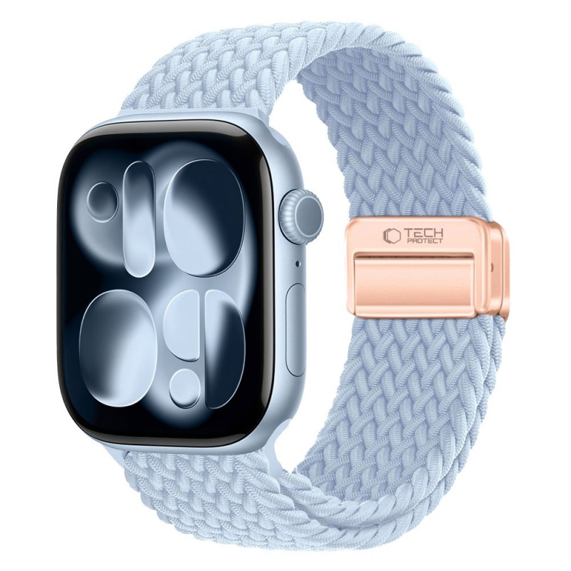 Tech-Protect Nylonmag siksniņa Apple Watch 4/5/6/7/8/9/SE/10, 38/40/41/42 mm, Baby Blue