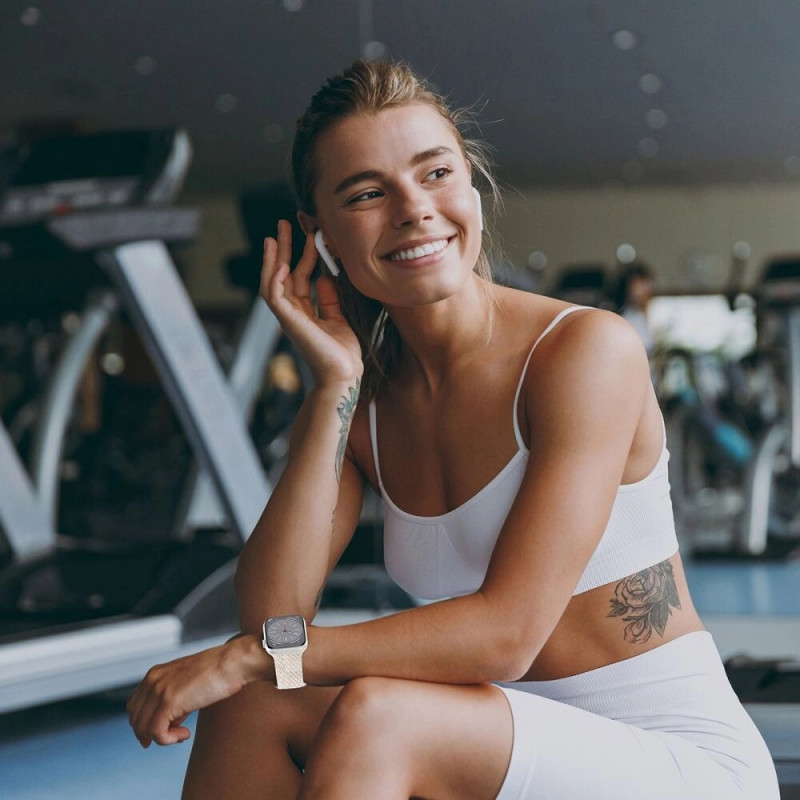 Tech-Protect Nylonmag siksniņa Apple Watch 4/5/6/7/8/9/SE/10, 38/40/41/42 mm, Baby Blue