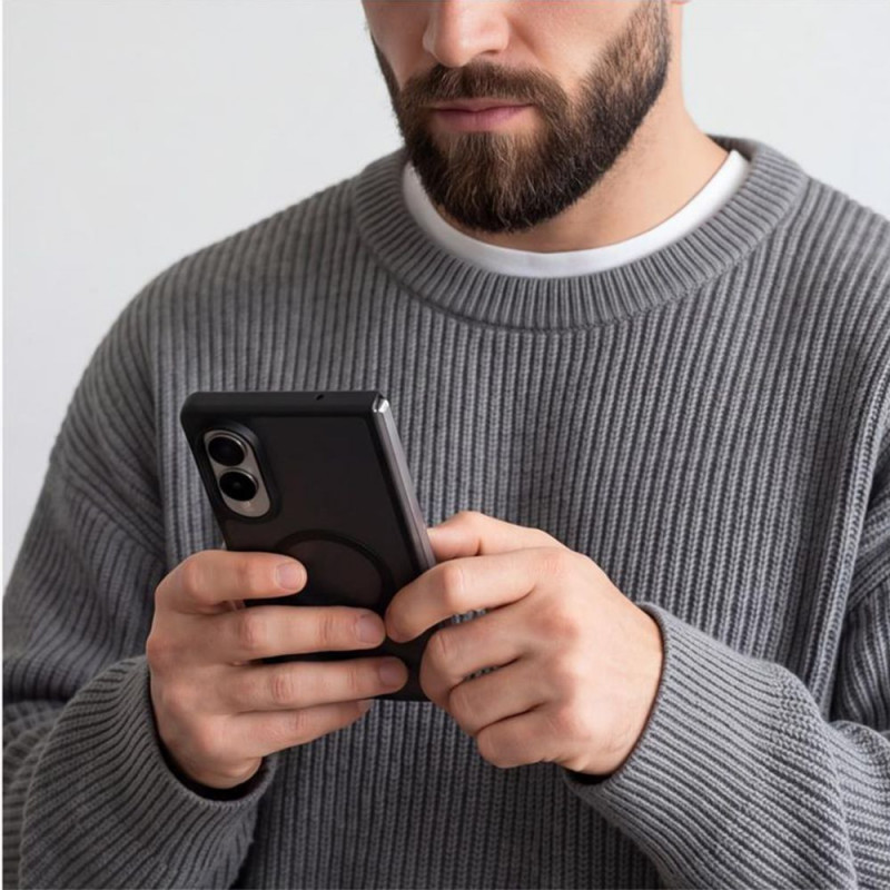 Tech-Protect Magmat MagSafe vāciņš Samsung Galaxy Z Fold 8, matēti melns