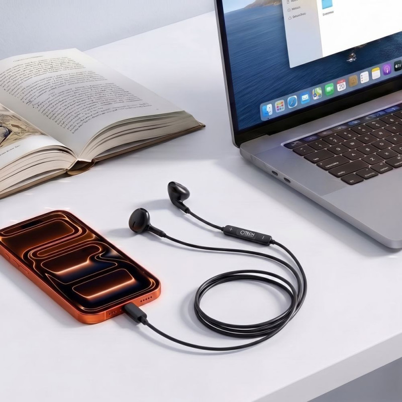 Tech-Protect Ultraboost Core G4 USB-C vadu austiņas, melnas