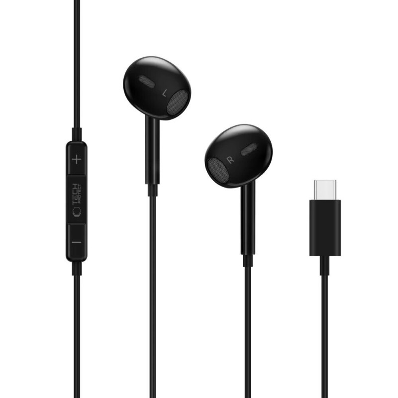 Tech-Protect Ultraboost Core G2 USB-C vadu austiņas, melnas