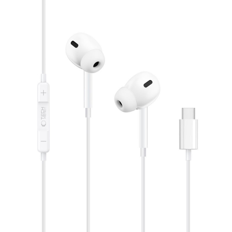 Tech-Protect Ultraboost Core G3 USB-C vadu austiņas, baltas