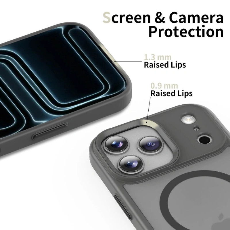 Tech-Protect Magmat MagSafe apvalks Apple iPhone 17 Pro, matēti krīta pelēks