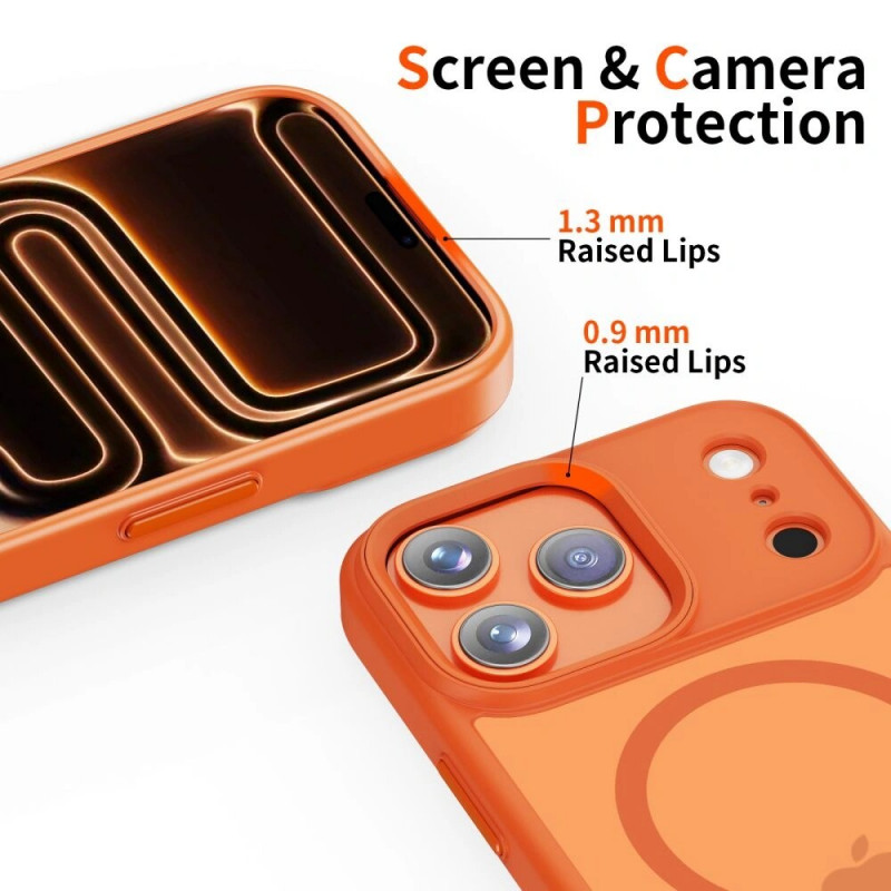 Tech-Protect Magmat MagSafe Apple iPhone 17 Pro maciņš, matēti kosmosa oranžs